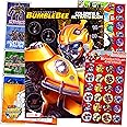 Transformers Rescue Bots Coloring and Activity Book Set - Bundle Includes: 80-pg Coloring Book, Stickers, Thank You Postcard Craft, and Superhero Door Hanger