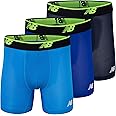 New Balance Men's Mesh 5" No Fly Boxer Brief, Athletic Compression Underwear (3-Pack)