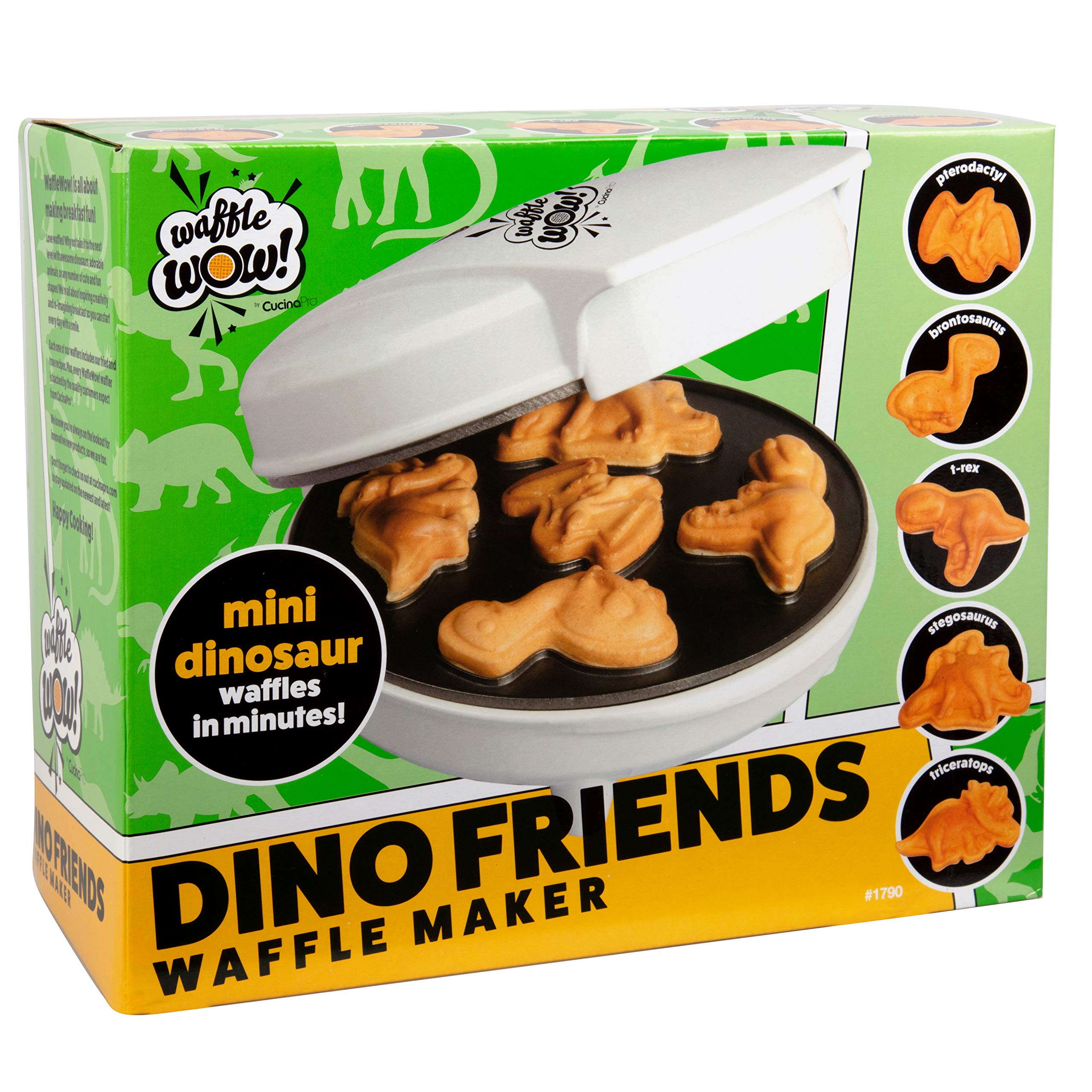 Dinosaur Mini Waffle Maker- Make Breakfast Fun and Cool for Kids and