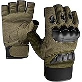 J.A.G. Fingerless Tactical Gloves for Men – Hard Knuckle Protection Half-Finger Gloves for Cycling, Airsoft, Hiking, Outdoor Work
