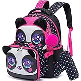 MYHSBYO Panda Kids Backpacks for Girls School Bag with Lunch Box School Backpack for Girls Set Cute Bookbag for Kindergarten