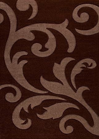 Design Teppich Indus 8432 Maschinengewebt Handcarved Braun
