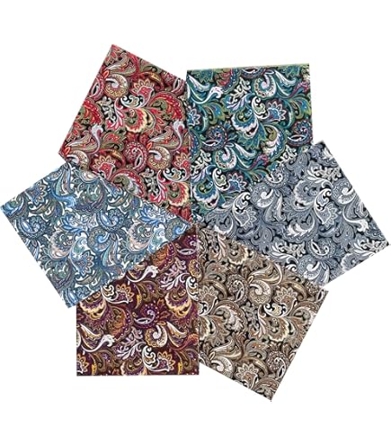 Aubliss Lot De 8 Coupons De Tissu Carrés Prédécoupés 100 % Coton Pour Patchwork, Couture, Matelassage, Artisanat (forêt) 50 X 50 Cm