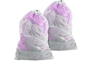 Mesh Laundry Bag, 23.6 x 31.5 Inch Extra Large Heavy Duty Laundry Bags for Washing Delicates, Laundry Bags with Drawstring De