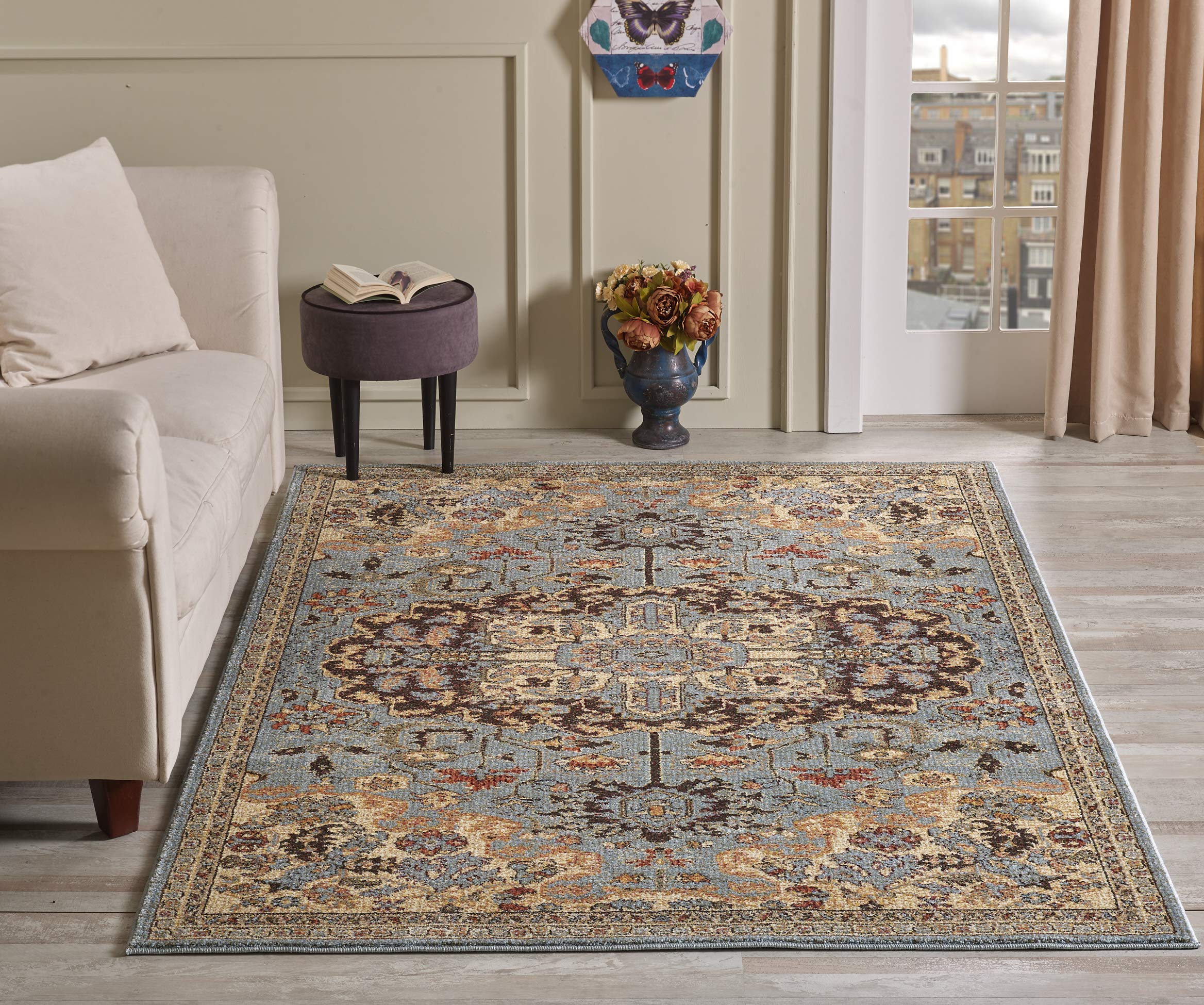 Buy Glory Rugs Gabbeh Collection Persian Area Rug 8x10 Blue Medallion