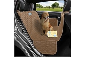 PITPET 100% Waterproof Car Seat Cover For Dogs - Durable Scratch Resistant Dog Seat Cover - 600D Heavy Duty Hammock Back Seat Cover for Dogs – Universal Fit Nonslip Dog Car Seat Covers for Cars Trucks & SUV