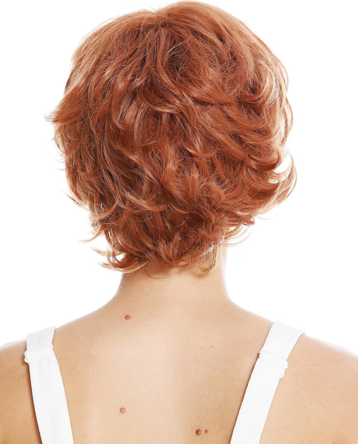 WIG ME UP, YZF-41008 women's quality wig fringe short wild wavy highlights reddish brown blonde, Brown-blonde mix (M30LTM27X) - Image 5