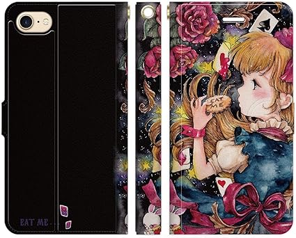 Amazon ブレインズ Iphone 12 Pro Max 手帳型 ケース カバー 不思議の国のアリス Ea Me 黒 Cinnamon かわいい Eatme Eatmeクッキー 夜空 時計うさぎ アンティーク ケース カバー 通販