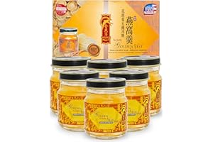 Golden Nest Premium Bird Nest Soup, Swallow Bird Nest 100% Natural - Made in USA, (燕窩) 6 bottles x 75ml (2.5 oz.) (1 box = 6 bottles x 75ml, Ginseng)