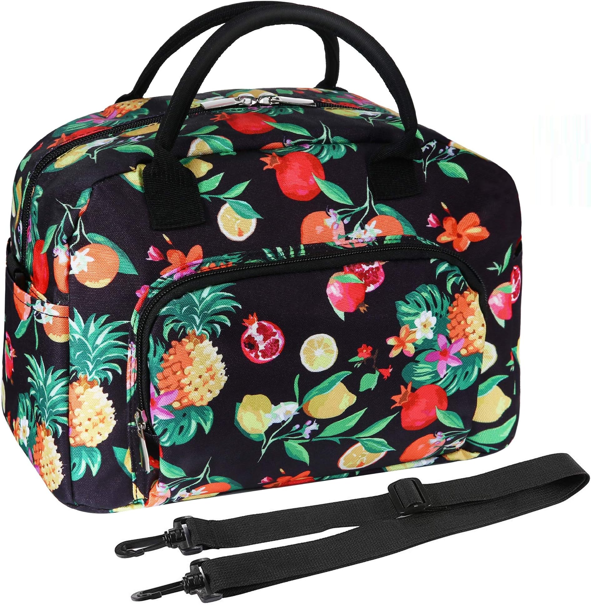 ORASANT Lunch Bag, Large& Durable Insulated Water-resistant Cooler& Thermal Lunch Bag for Women, Fashionable Lunch Box with Detachable Shoulder Strap for Work, School, Beach, Picnic, Fruits
