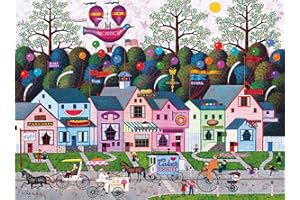 Buffalo Games - Charles Wysocki - Confection Street - 1000 Piece Jigsaw Puzzle for Adults Challenging Puzzle Perfect for Game Nights - Finished Puzzle Size is 26.75 x 19.75