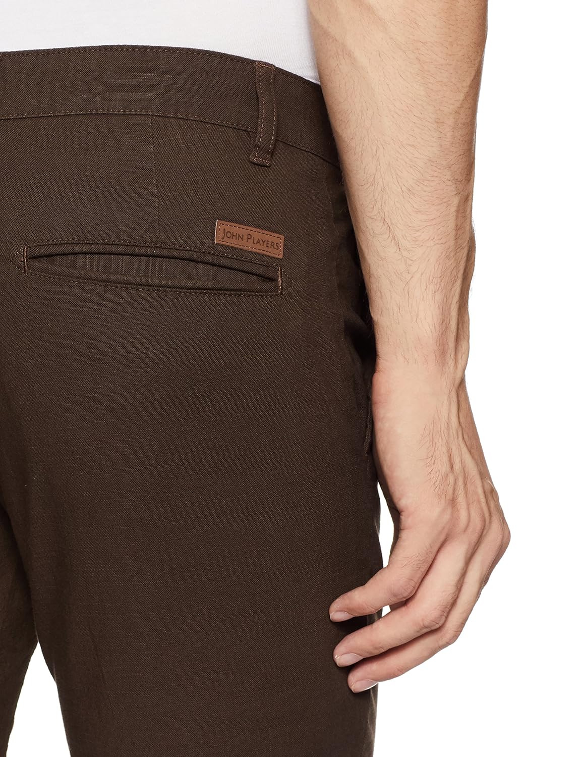 john players men's skinny fit cotton casual trousers