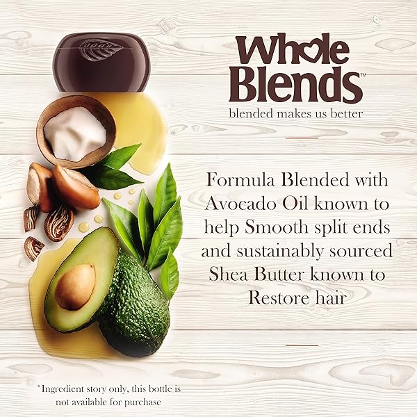 GARNIER WHOLE BLENDS NOURISHING SHAMPOO WITH AVOCADO OIL & SHEA BUTTER EXTRACTS, 12.5 FLUID OUNCE