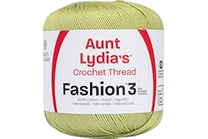 AUNT LYDIA Coats Crochet Fashion Crochet Thread, 3, Lime