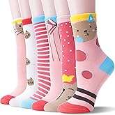WELSOX Unicorn Socks Gifts for Girls kids Cute Animal Fun Crew Fashion Funny Novelty Soft Cotton Socks 6 Pairs