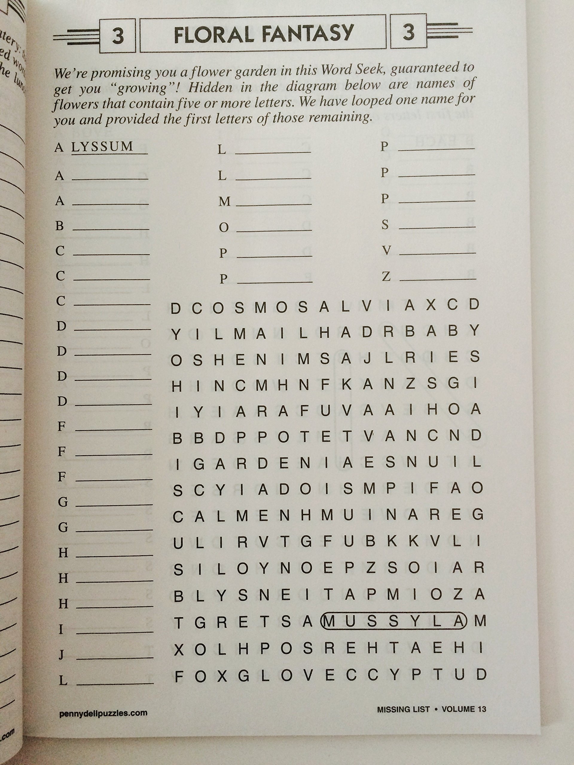 2 issues of penny press missing list word search seek find circle selected puzzles penny press 0604296693740 amazon com books