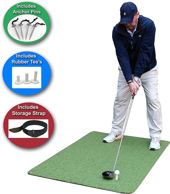 invapa ® 'Perfect Strike' Golf Practice/Driving Mat Outdoor/Indoor