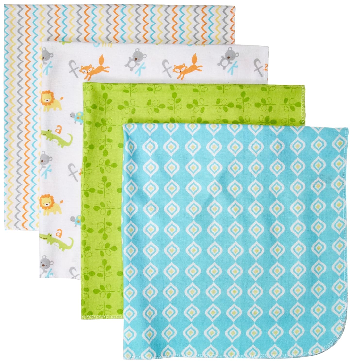 Luvable Friends Unisex Baby Cotton Flannel Receiving Blankets, Basic Elephant, One Size: Baby