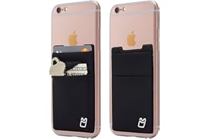 Cardly Wallet | Card and Money Holder for Cell Phone | Sticks On Case (Black 2)