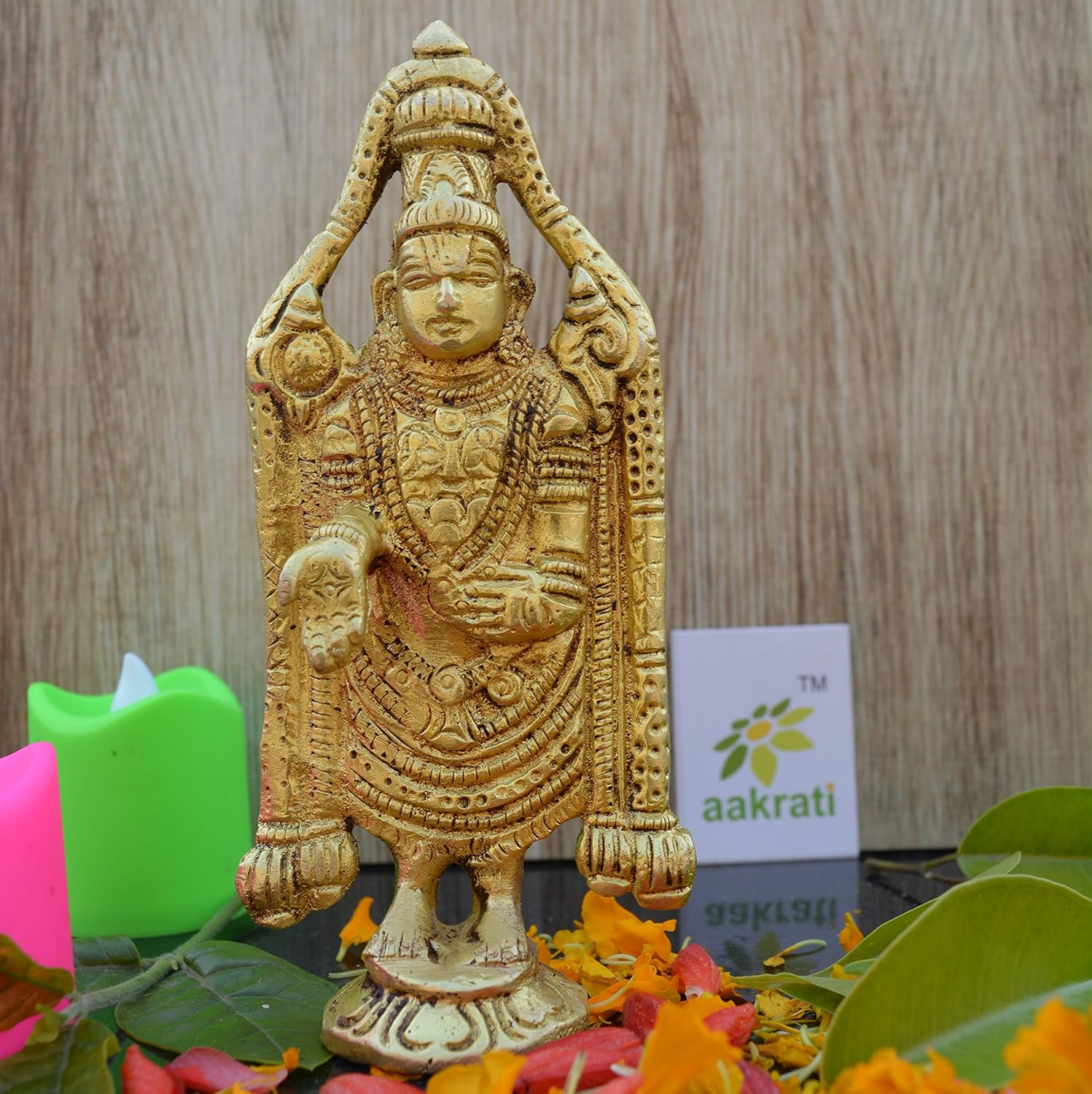5" Brass Balaji Venkatesh Tirupati Statue Murti Idol | Pooja Idols | Tirupathi Balaji | Home Decor | Brass Statue