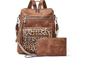 Shrrie Backpack Purse for Women Leather Backpack Fashion Designer Travel Backpack Convertible Shoulder Bag