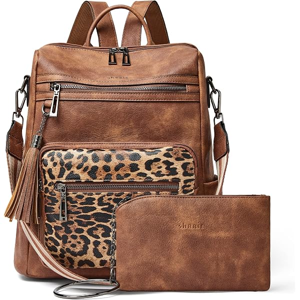 8152 Leather Backpack Purse Convertible Shoulder Bag Crossbody Bag Elegant Amazon.com: Genuine Leather Backpack for Women Convertible  main image 3