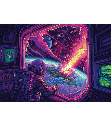 1000-Piece Camping Trippy Mystery Jigsaw Puzzle - Magic Forest Art For Adults