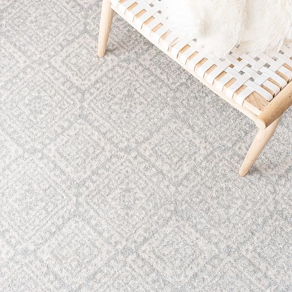 SAFAVIEH AREA RUG 10X13 – TULUM COLLECTION – LARGE – LIGHT GREY & IVORY, MOROCCAN BOHO DISTRESSED DESIGN, NON-SHEDDING & EASY TO CLEAN, IDEAL FOR LIVING ROOM, BEDROOM, DINING SPACE (TUL264G)