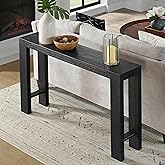 Alaterre Furniture Classic Solid Wood Console Table - 56 Inch Modern Farmhouse Entryway Table - Easy Assembly Living Room Furniture for Behind The Couch, Entryway, or Hallway (Black)