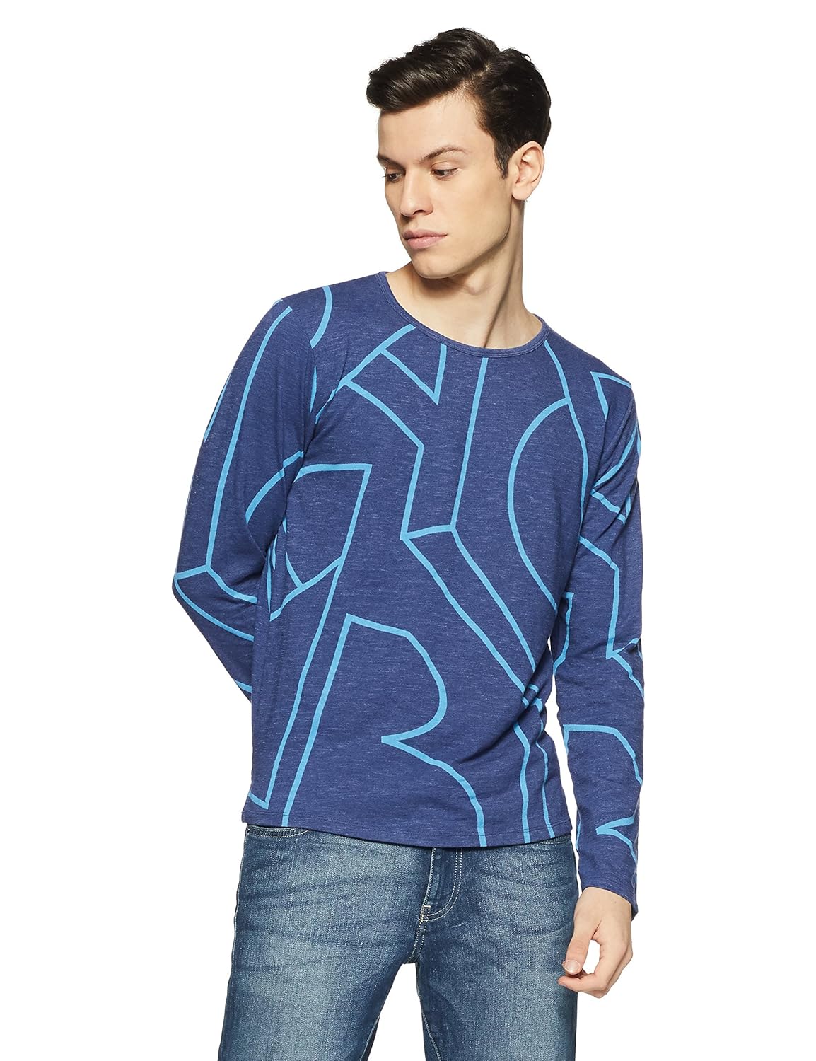 Breakbounce Men's Printed Slim Fit T-Shirt