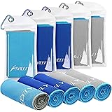 SHEEFLY 5 Packs Cooling Towel,Cooling Towels for Neck and Face,Soft Breathable Ice Towel for Instant Cooling Relief-40 x12 Su
