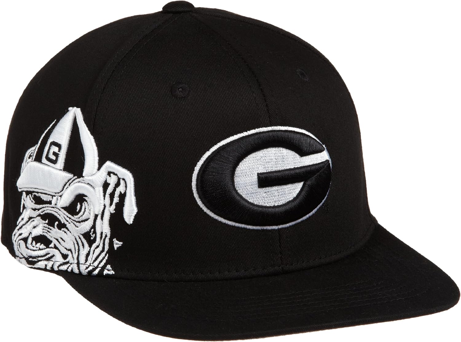 black georgia bulldogs fitted hat