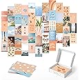 HAUS AND HUES Peach Photo Collage Kit - Wall Aesthetic Collage Kit for Teens (Set of 50)