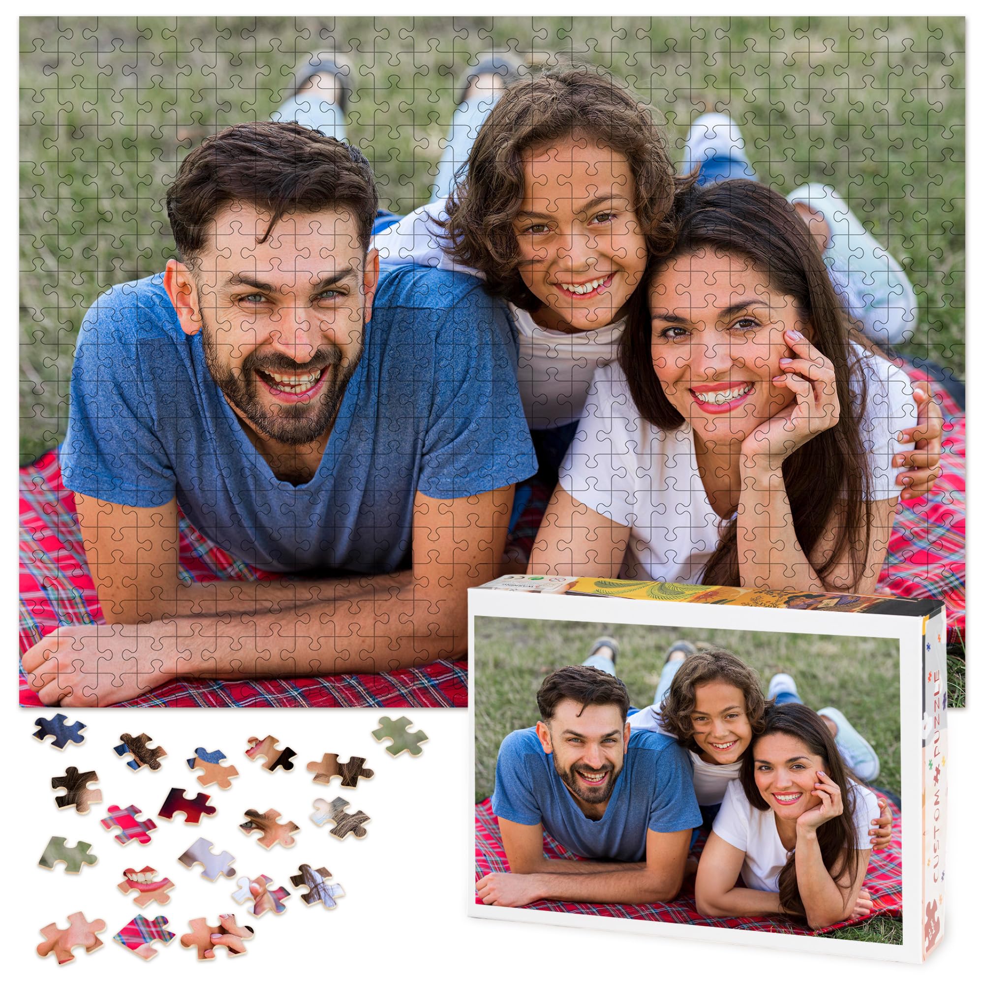 Easycosy Personalisiertes Puzzle mit eigenem Foto - 1000/500/300 Teile: Gestalte selbst Puzzle mit Bild Fotopuzzle - personalisierte Geschenke für Kinder Frauen Freundin Paare Partner zum Geburtstag