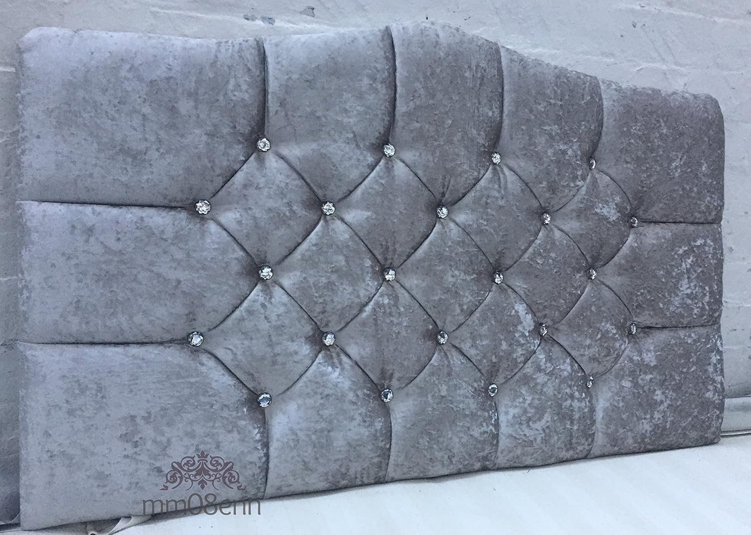 mm08enn Stylish 30" High Dewsbury Diamante Bed Headboard Finished In A