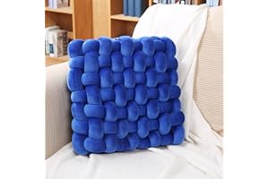 Awcvire Knot Throw Pillow Home Decoration Cushion, Home Office Sofa Room Decor Yard for Boys Girls, Multicolor Selection Square Decorative Plush Cushion (L-4.7"×15.7"×17.7", Klein Blue)