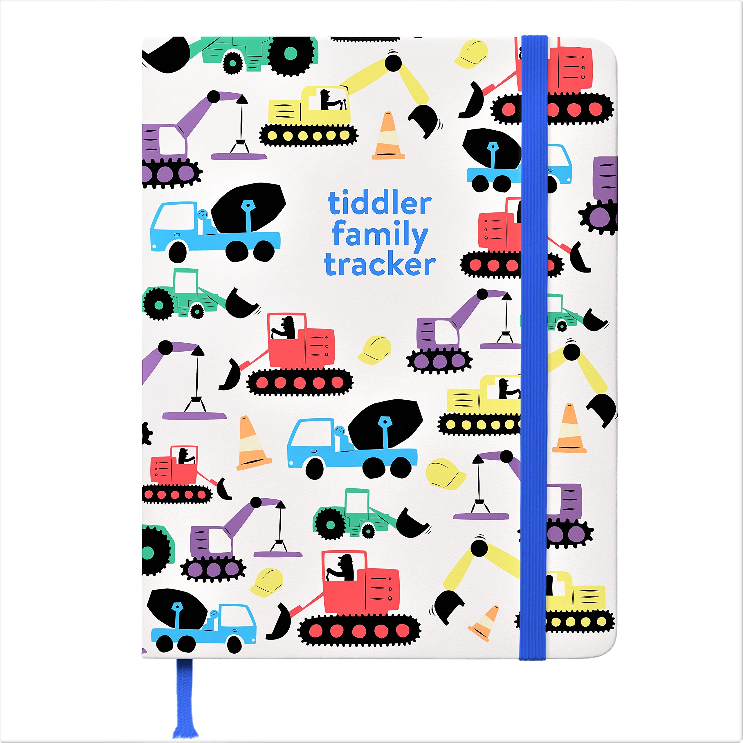tiddler Family Tracker | Luxury Family & Household Weekly Organiser/Diary | Compact B6 Size | Space for 6 People | Clever Layout & Packed with Useful Features (Diggers Design)