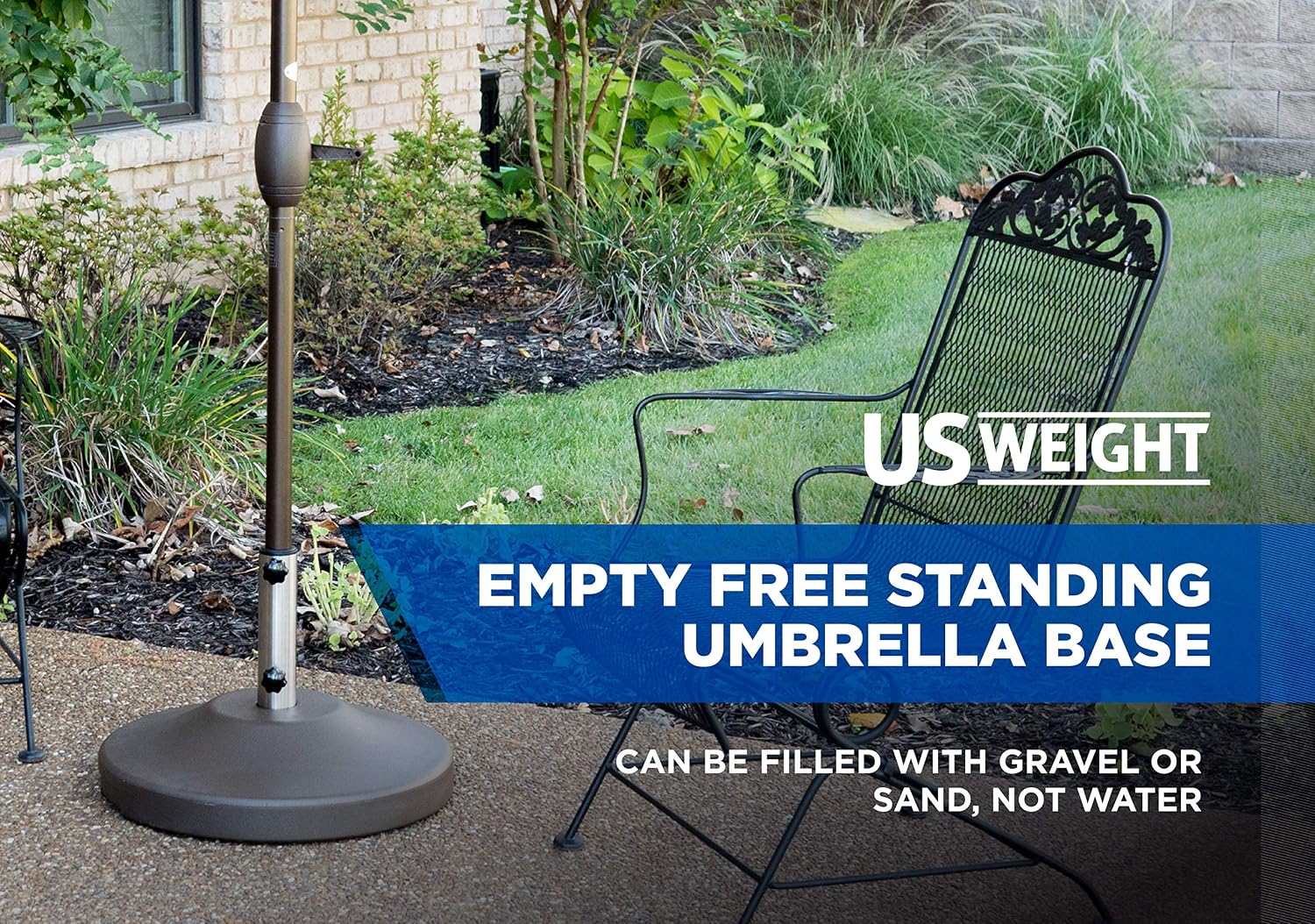 Amazon Com Us Weight 80 Pound Free Standing Umbrella Base Bronze Fub80bz Sports Outdoors
