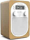 Pure Evoke H2 Portable DAB/DAB+/FM Radio with Alarms, 20 Presets and Kitchen and Sleep Timer - Oak (Refurbished)