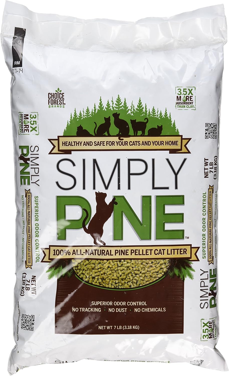 SIMPLY PINE CAT LITTER 711101 Simply Pine Litter Pellets for Pets, 7