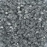 Miyuki Square/Cube Beads 1.8mm Grey Transparent APX 20 Gram Vial Japanese Glass Beads