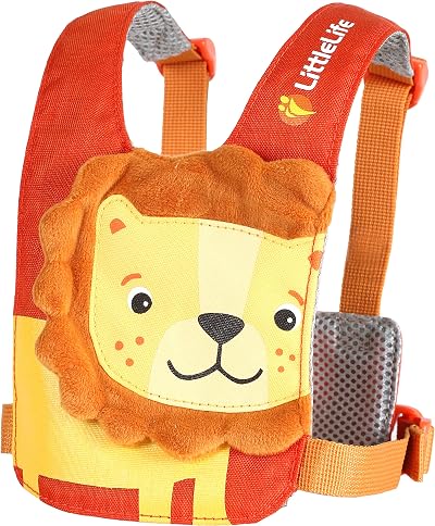 LittleLife Lion Safety Walking Harness Reins for Toddlers Orange 12x21 cm