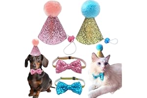 POSAPET 4pcs Christmas Dogs Collar Flowers Bow Tie Charms Attachment Sliders for Thanksgiving Xmas Small Medium Cats Neck Bows Dog Collar Grooming Accessory