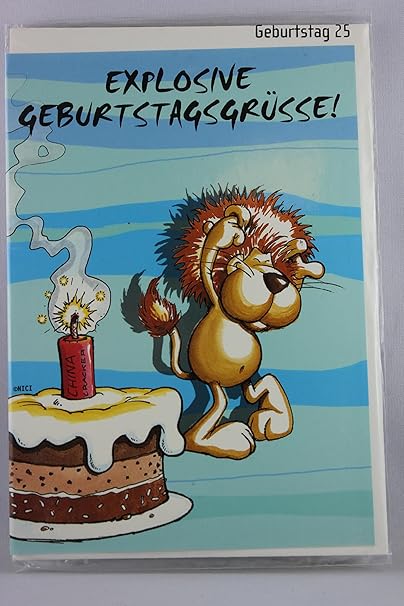 Nici Carte A Rabat Avec Enveloppe Anniversaire Lion Explosive Anniversaire Fete Tirer Grusse Lass Dich Euh Amazon Fr Fournitures De Bureau