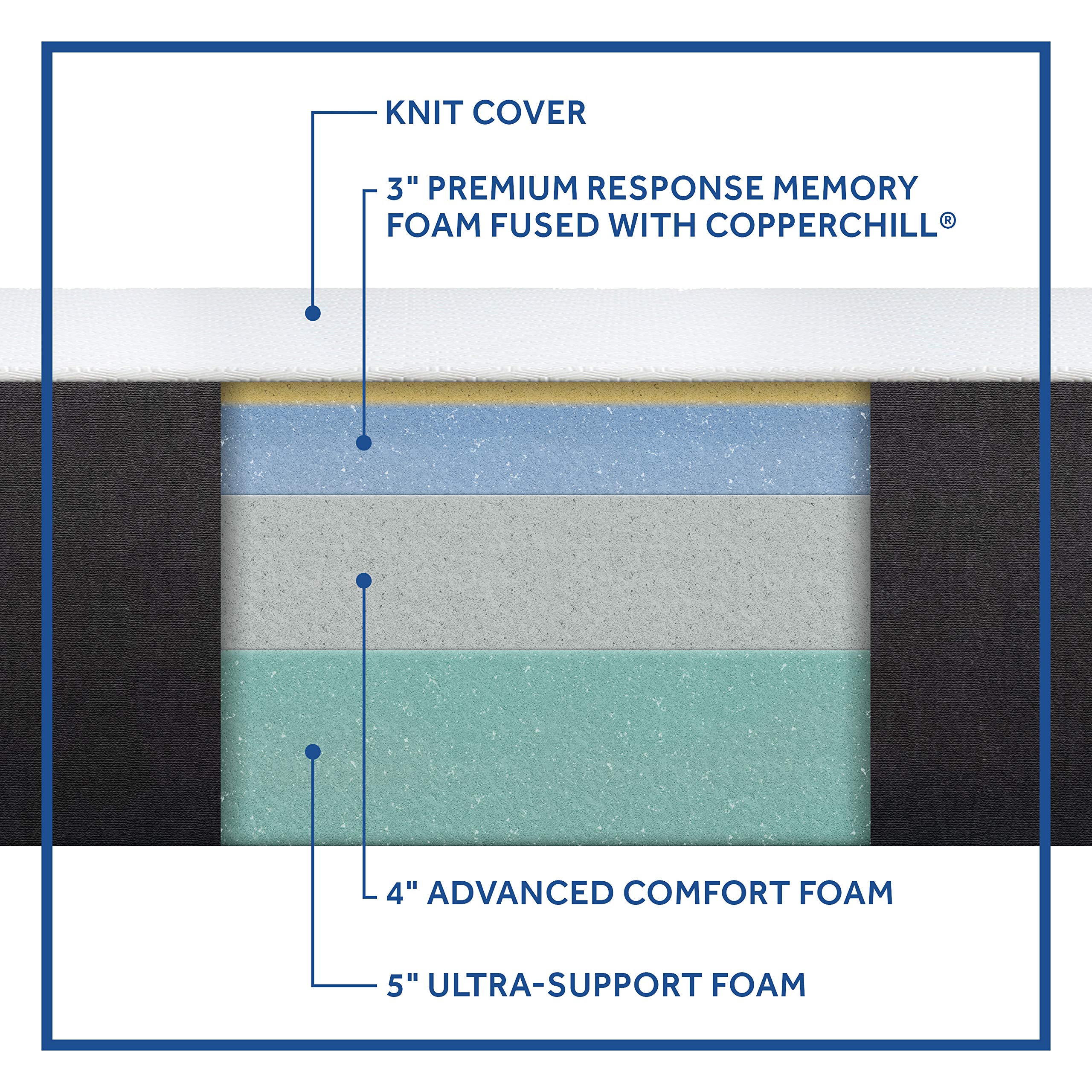 Sealy Memory Foam Bed in a Box 12 Inch, Medium Feel, King Size