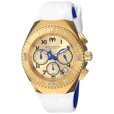 Technomarine Men's Manta Quartz Watch with Silicone Strap, White, 19 (Model: TM-215079)
