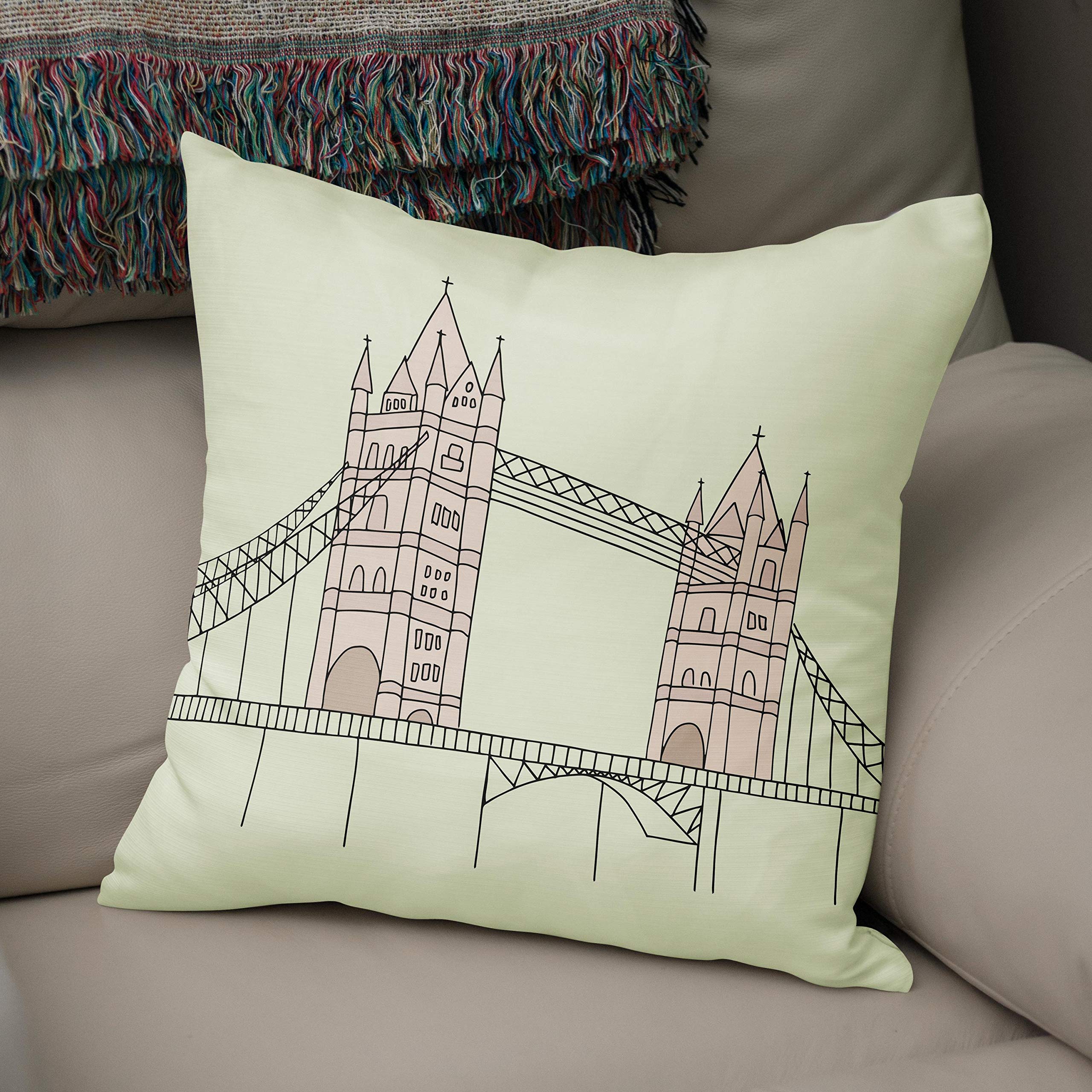 Bonamaison, Decorative Cushion Cover - 50% Cotton 50% Polyester - 43x43cm - Designed and Manufactured in Turkey