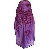 Indian Om Mantra Hand Block Printed Scarf Prayer Shawl (Lavender)