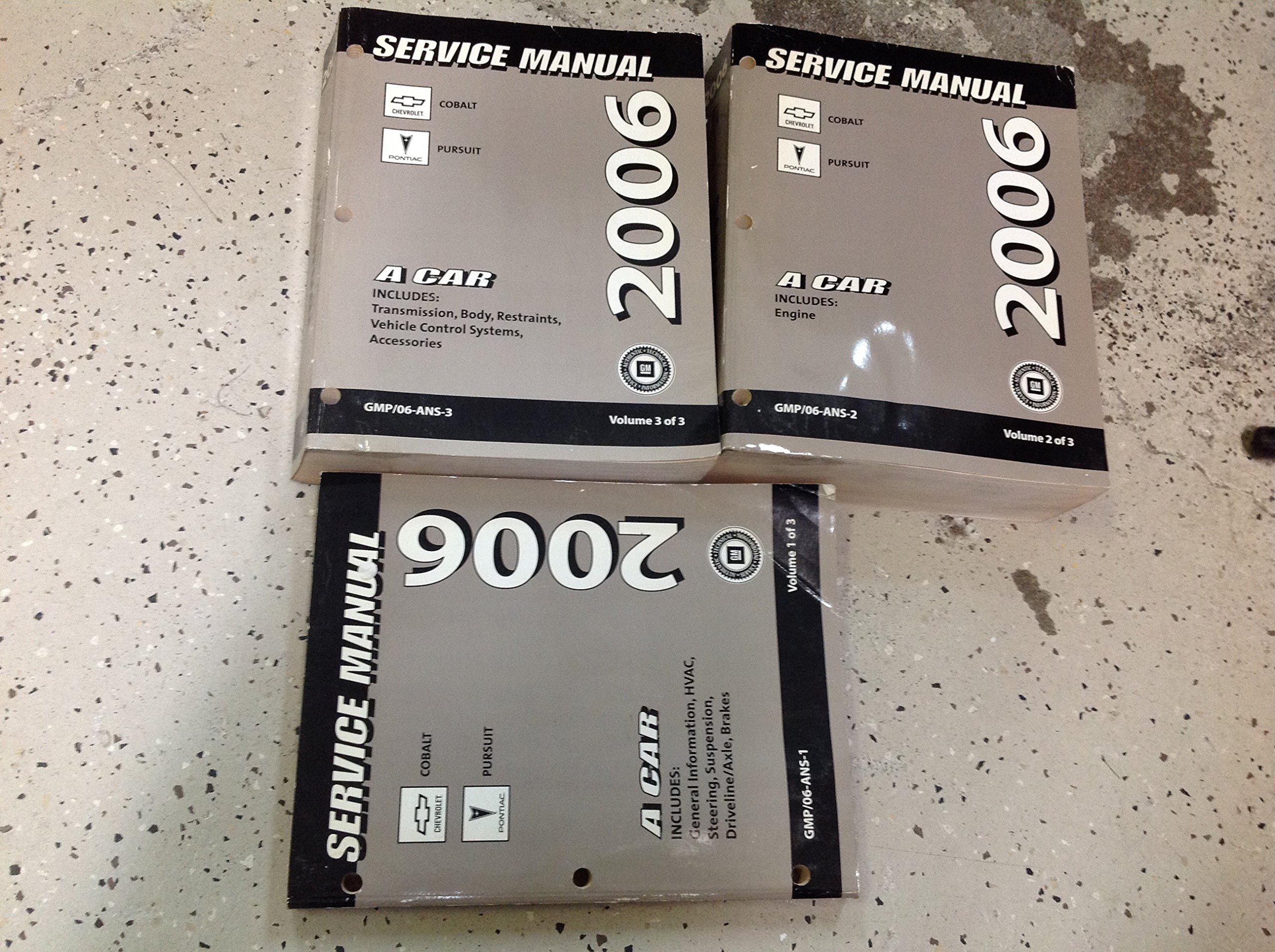 2006 Chevy COBALT Pontiac PURSUIT Service Shop Repair Workshop Manual Set  OEM GM Paperback – 2006