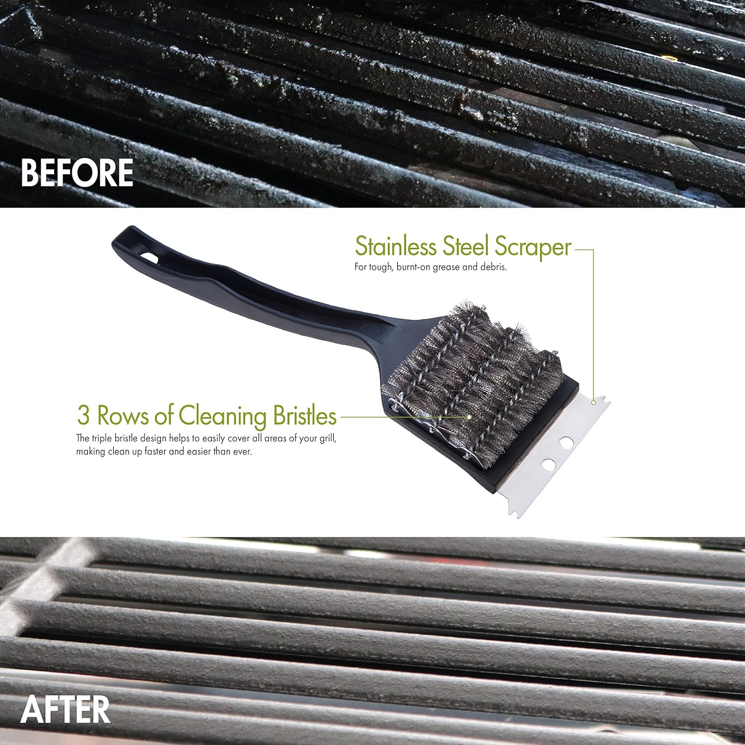 Cuisinart CCB-100 Triple Bristle Grill Cleaning Brush : Rv Accessories : Garden & Outdoor